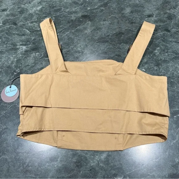 NWT Eva Franco Trench Buttoned Blouse 16W US/20W UK Khacki Anthropologie Plus - Picture 7 of 14